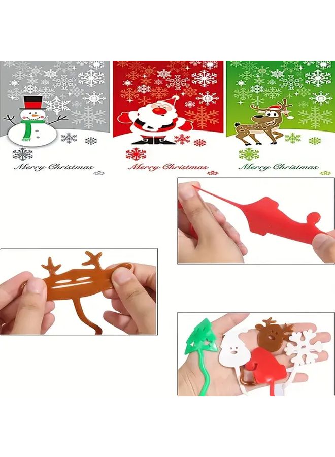 6Pcs Random Color Patterns Christmas Tree Santa Hat Reindeer Snowflake Kids Party Gift Set Fun Toys Birthday Holiday Gifts - Image 4