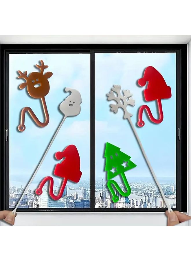 6Pcs Random Color Patterns Christmas Tree Santa Hat Reindeer Snowflake Kids Party Gift Set Fun Toys Birthday Holiday Gifts - Image 5