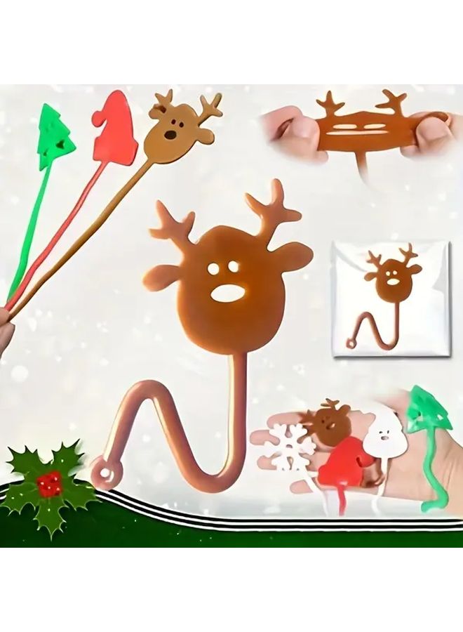 6Pcs Random Color Patterns Christmas Tree Santa Hat Reindeer Snowflake Kids Party Gift Set Fun Toys Birthday Holiday Gifts - Image 3