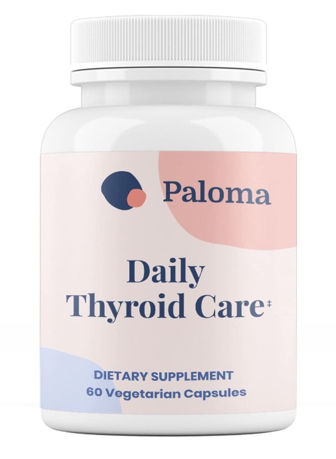 Paloma Iodine-Free Thyroid Support Supplement - Boost Energy, Metabolism & Focus | Doctor-Formulated with Selenium, Zinc & Essential Nutrients | Vegetarian, Gluten-Free, Non-GMO - 60 Capsules - Image 1