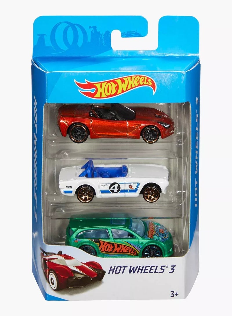 Hot Wheels Die Cast Cars 3pc Set Assorted - Image 1