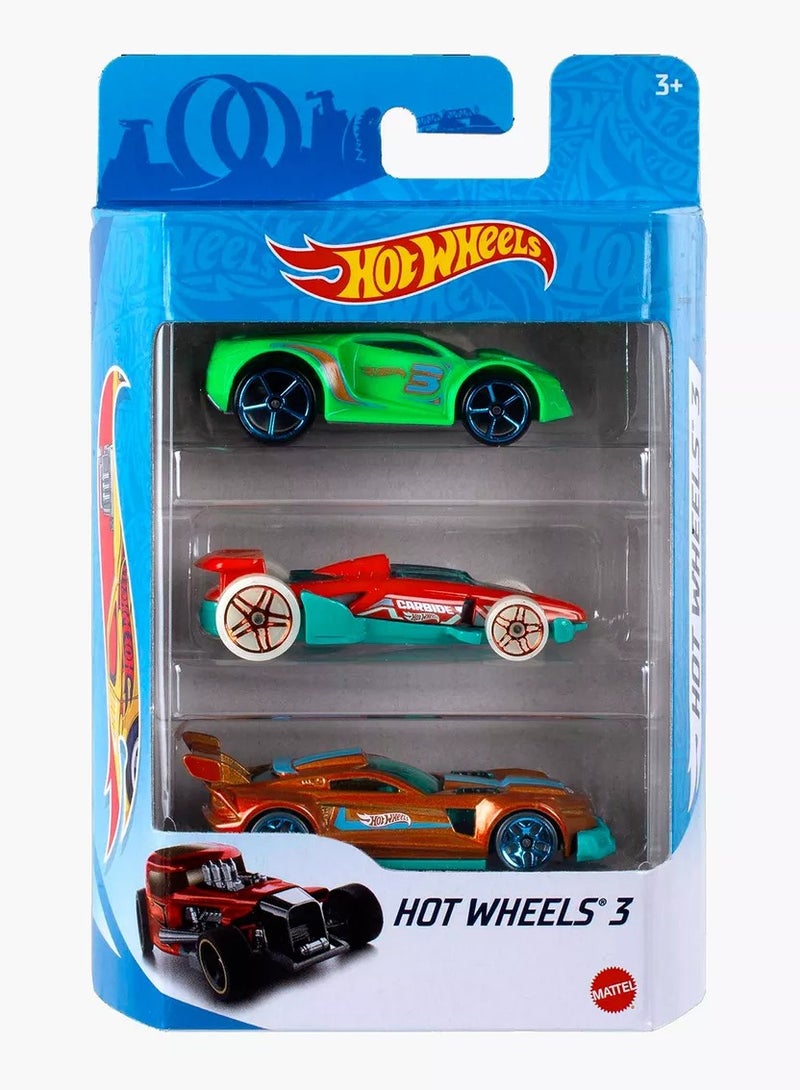 Hot Wheels Die Cast Cars 3pc Set Assorted - Image 3