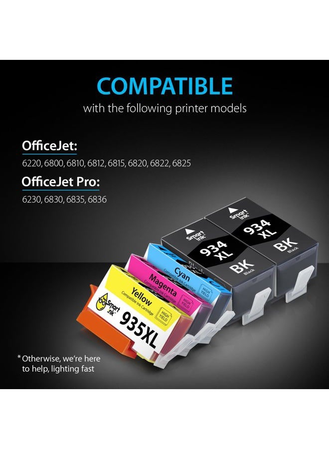 Smart Ink Compatible Ink Cartridge Replacement for HP 934 XL 935 935XL 934XL for Officejet Pro 6230 6830 6835 Officejet 6220 6812 6815 6820 (2BK & C/M/Y 5 Pack Combo) - Image 2
