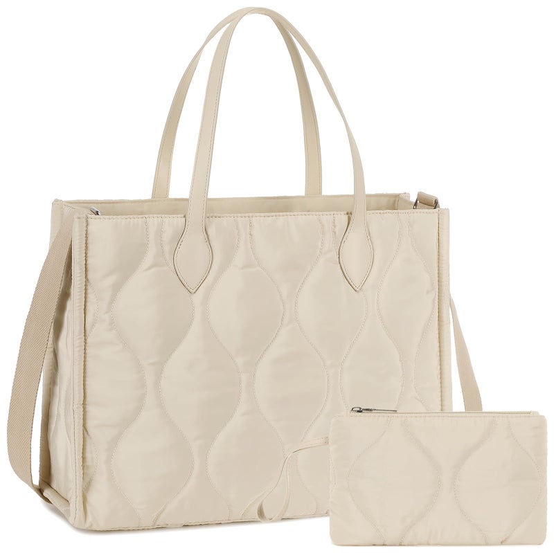 BTOOP Tote Bag for Women Work Teacher Tote Bag 15.6 inch Laptop Shoulder Bags Handbag Office Briefcase with Clutch Purse - Image 1