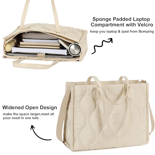 BTOOP Tote Bag for Women Work Teacher Tote Bag 15.6 inch Laptop Shoulder Bags Handbag Office Briefcase with Clutch Purse - Image 5
