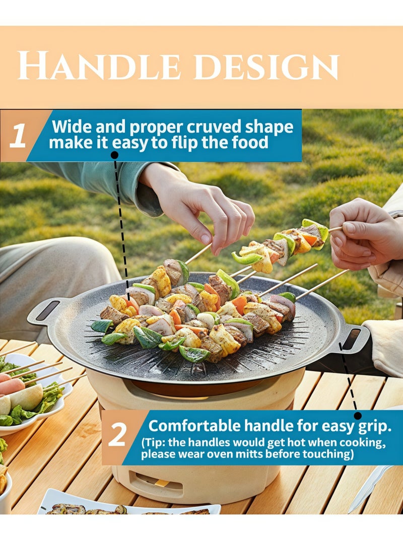 مقلاة شواء خارجية 28*28 سم، مقلاة شواء، مقلاة شواء، مقلاة شواء غير لاصقة، متينة وغير لاصقة، تسخين متساوٍ، مقلاة حديد زهر متعددة الوظائف، مناسبة للطباخ الحثي، موقد الغاز، الموقد الكهربائي، الشواء الداخلي والخارجي - Image 4