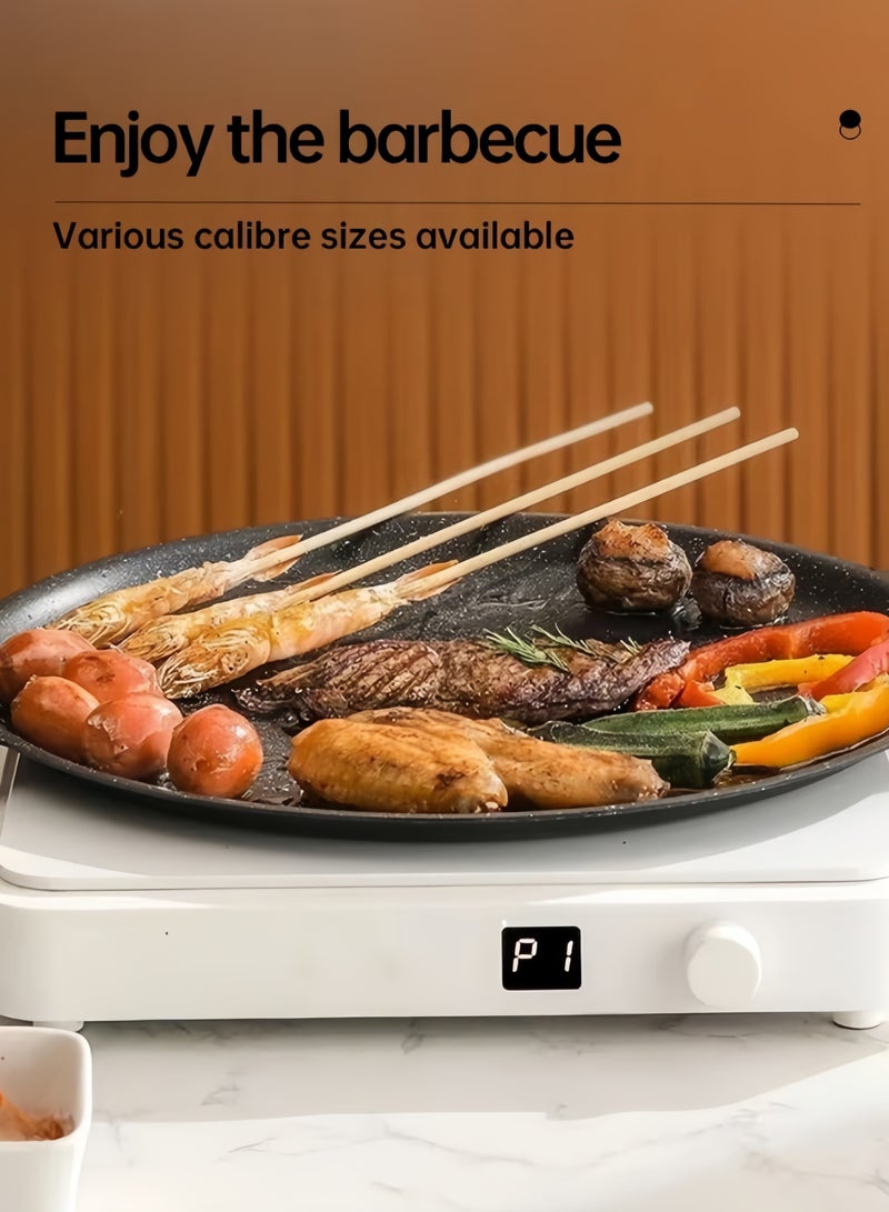 مقلاة شواء خارجية 28*28 سم، مقلاة شواء، مقلاة شواء، مقلاة شواء غير لاصقة، متينة وغير لاصقة، تسخين متساوٍ، مقلاة حديد زهر متعددة الوظائف، مناسبة للطباخ الحثي، موقد الغاز، الموقد الكهربائي، الشواء الداخلي والخارجي - Image 3