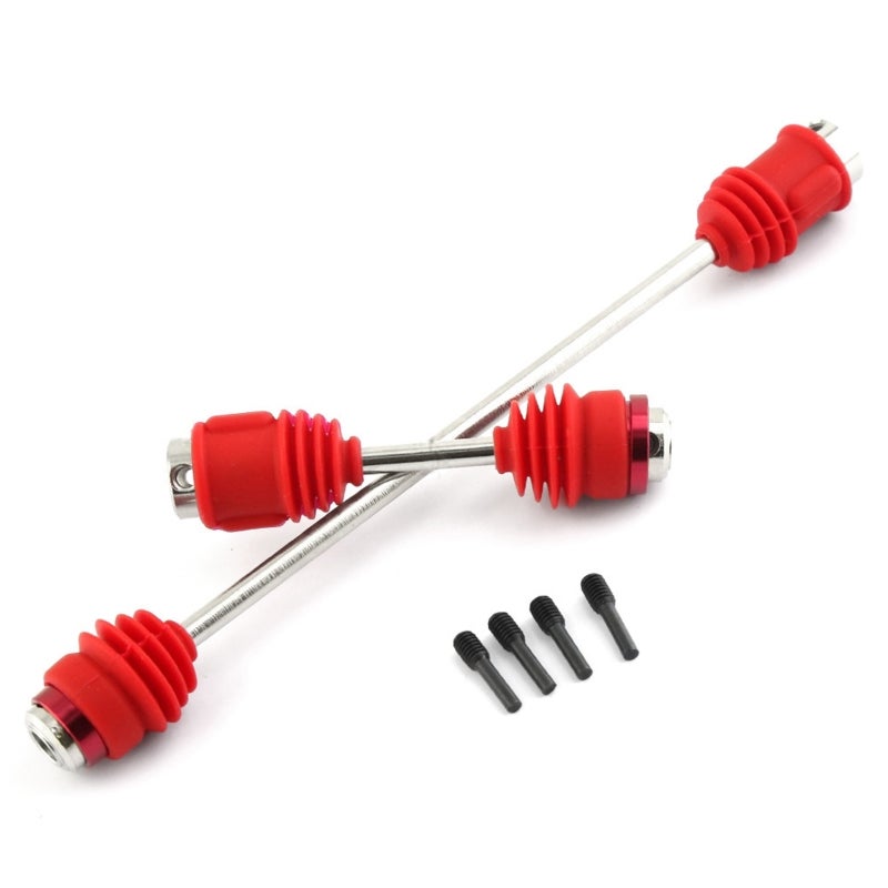 Center Driveshaft: Type 2 Red Superior Steel Construction With Debris-resistant Boots - Perfect Fit Easy Installation Remote Control Center Driveshaft for 1/10 Remote Control Car Upgrades - Image 4