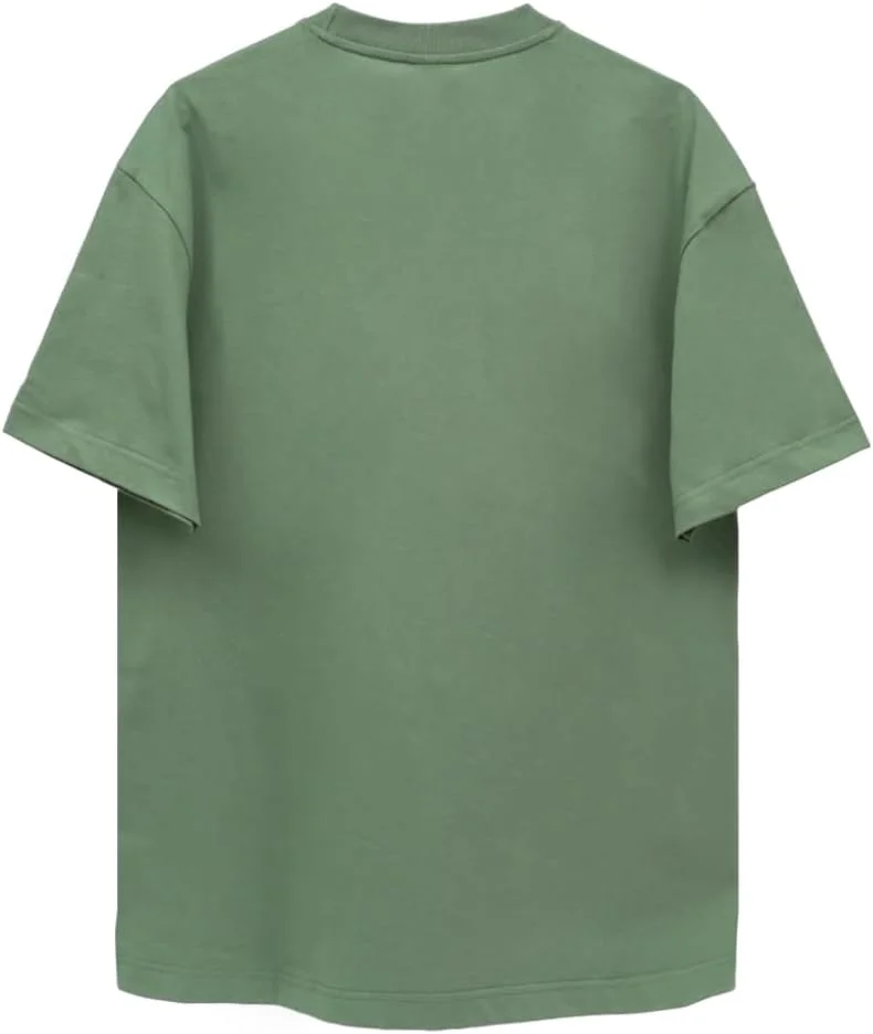 سيدرو Cedro Men's Oversize Graphic Cotton Tee in Olive Green
