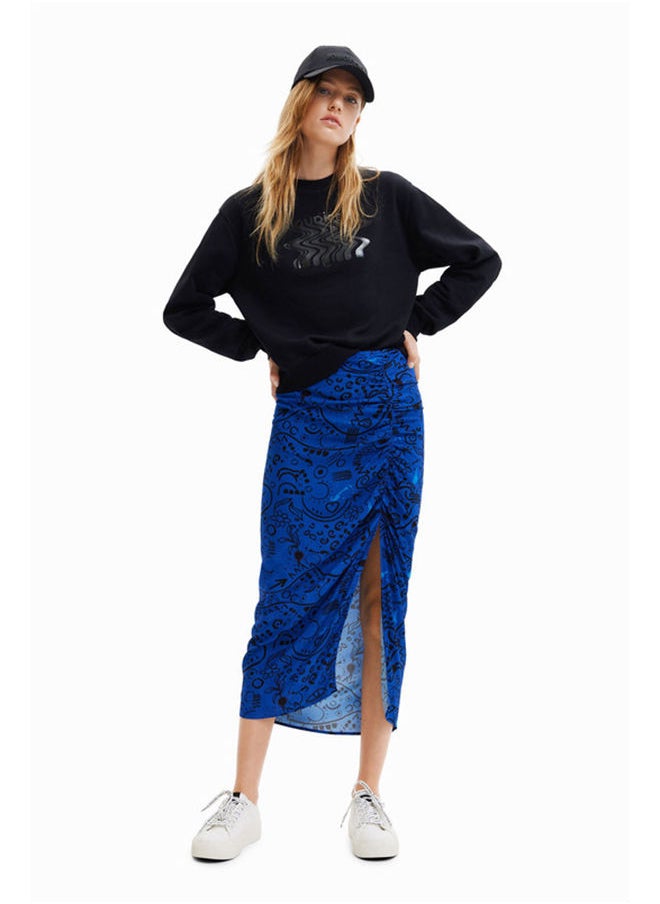 DESIGUAL Slim midi slit skirt  - Image 2