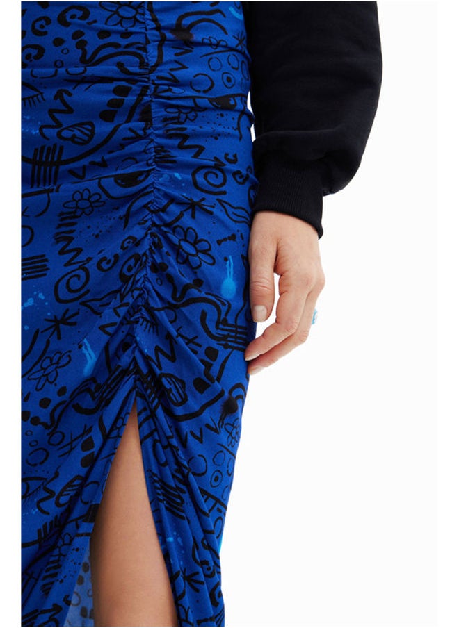 DESIGUAL Slim midi slit skirt  - Image 3