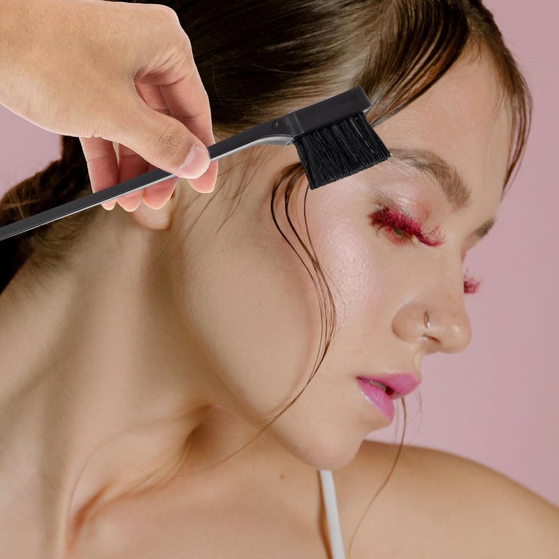 7pcs Dual-ended Fan-shaped Eyebrow and Hair Wax Brush Set with Edge Comb for Precise Eyebrow Shaping and Hair Styling, Suitable for Professional Makeup and Salon Use Random Color - Image 3