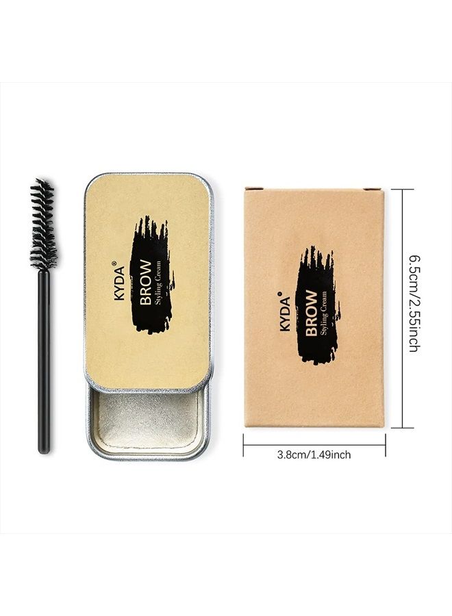 Ownest 2 PCS Eyebrow Soap Kit,Brows Styling Soap,Long Lasting Waterproof Smudge Proof Eyebrow Styling Pomade for Natural Brows, 3D Feathery Brows Makeup Balm - Image 2
