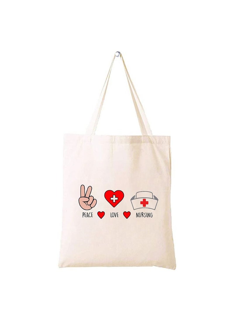 PRINTSHOP4ME Nurses day gift Cotton bag- Printed funny Nurse idea designs - Nurse Gift and Appreciation Gifts - Eco Friendly and Lightweight - For event, gift pack and students  - Image 1