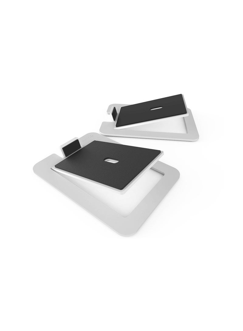 Kanto Audio S6W Angled Desktop Speaker Stands for Large Speakers-White, Pair - Image 1