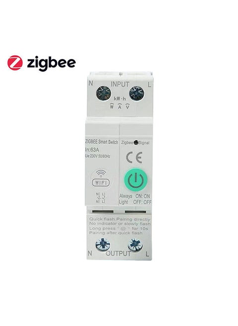 Zigbee Intelligent Circuit Breaker Wireless Mobilephone APP Remotely Control Home Automation Equipment with Voice Control Function