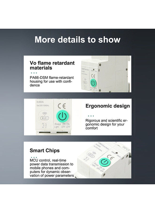 Generic Zigbee Intelligent Circuit Breaker Wireless Mobilephone APP Remotely Control Home Automation Equipment with Voice Control Function  - Image 5