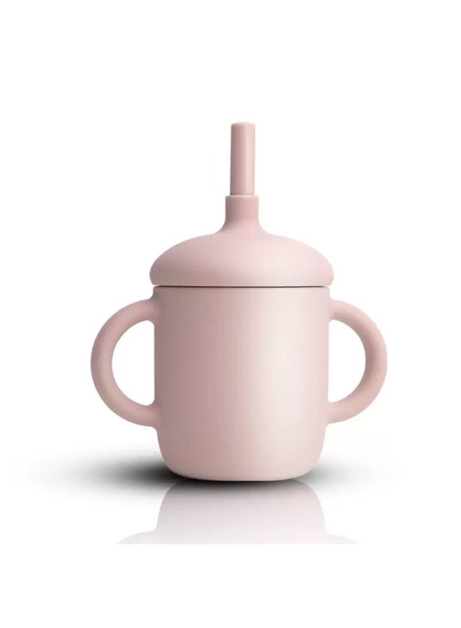 SUFADA Baby and Toddler Trainer Cup, 150 mL Silicone Sippy with Handles Lid and Straw, Spill Proof and Non-Slip - Image 5