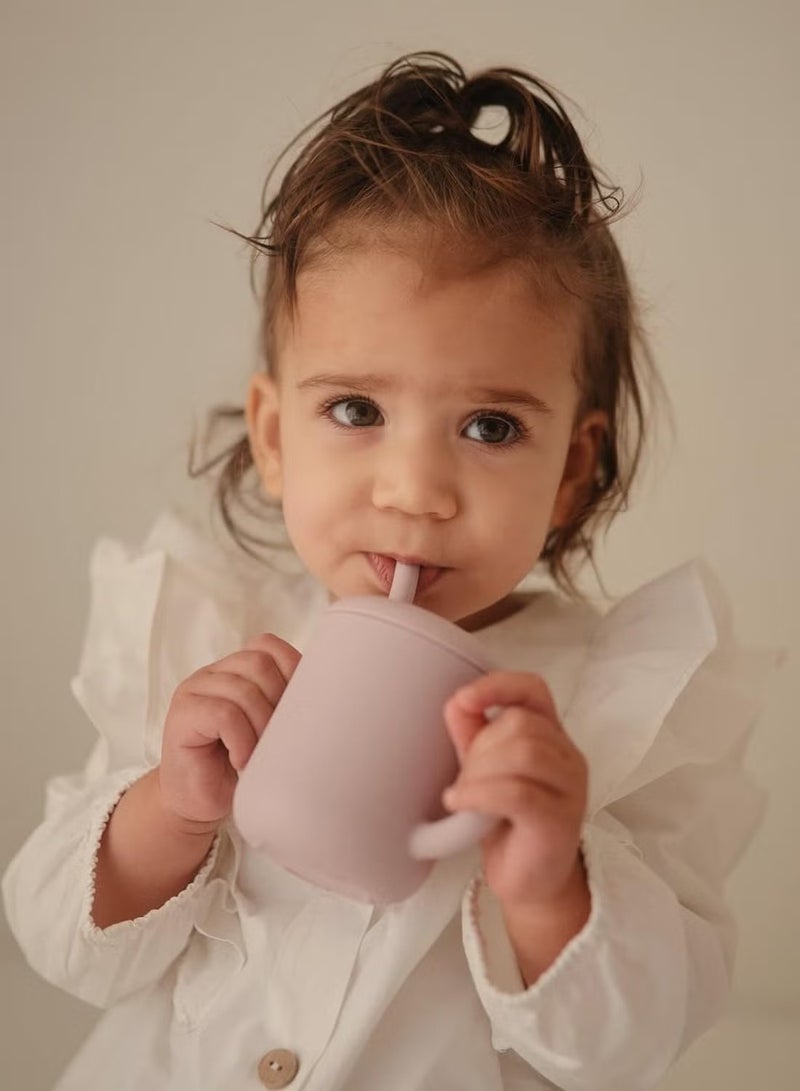 SUFADA Baby and Toddler Trainer Cup, 150 mL Silicone Sippy with Handles Lid and Straw, Spill Proof and Non-Slip - Image 2