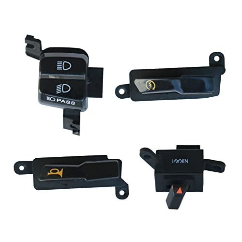NIKAVI Bike Switches for Hero Maestro/Destiny – Start, Horn, Headlight, Indicator, Dim/Dip Modular Switch Set (MS21+MS22+MS23+MS24) – Waterproof, ABS, 12V Compatible - Image 1