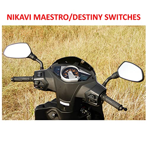 NIKAVI Bike Switches for Hero Maestro/Destiny – Start, Horn, Headlight, Indicator, Dim/Dip Modular Switch Set (MS21+MS22+MS23+MS24) – Waterproof, ABS, 12V Compatible - Image 5