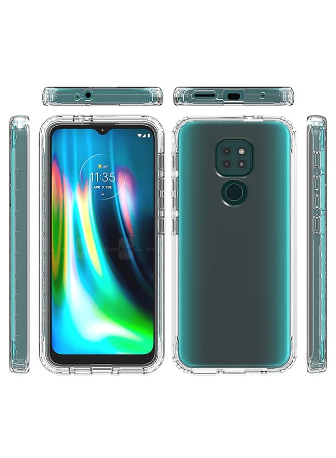 اس-توب جراب لهاتف Motorola Moto G9 Play مقاوم للصدمات شفاف للغاية بلونين متدرجين متغيرين من مادة PC+TPU بألوان الحلوى جراب واقٍ للهاتف - Image 2