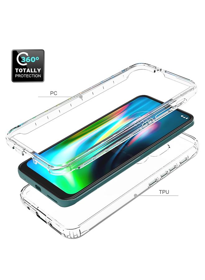 اس-توب جراب لهاتف Motorola Moto G9 Play مقاوم للصدمات شفاف للغاية بلونين متدرجين متغيرين من مادة PC+TPU بألوان الحلوى جراب واقٍ للهاتف - Image 4