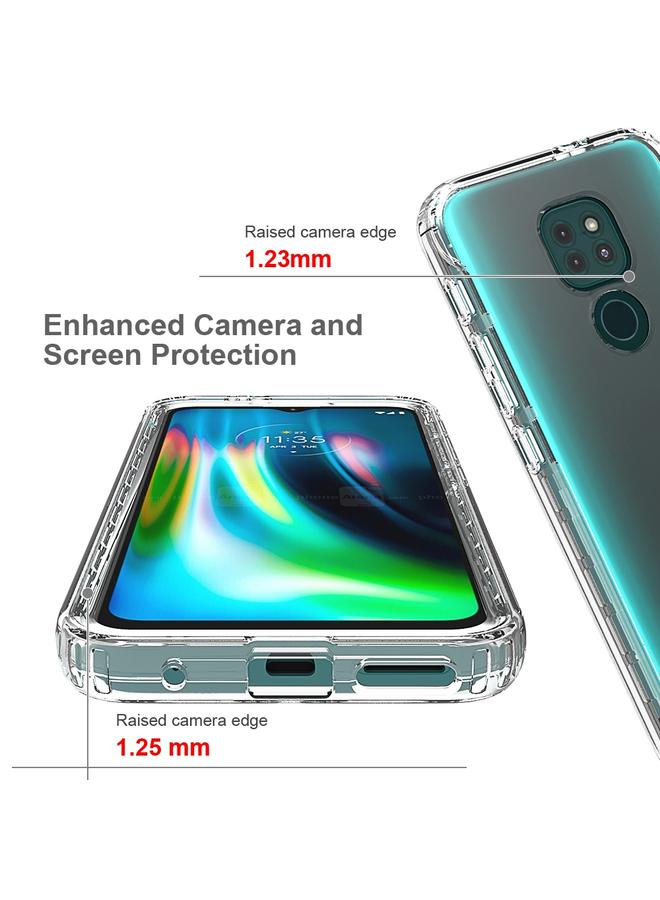 اس-توب جراب لهاتف Motorola Moto G9 Play مقاوم للصدمات شفاف للغاية بلونين متدرجين متغيرين من مادة PC+TPU بألوان الحلوى جراب واقٍ للهاتف - Image 5