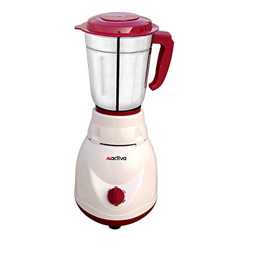 ACTIVA Pluto 1 Jar Mixer Grinder for Smoothies, Chutney & Shakes, Long Lasting Shock Proof Abs Body, Powerful 500 Watt Heavy Duty Motor, 3 Speed Function, 2 Years Warranty (Ivory) - Image 1