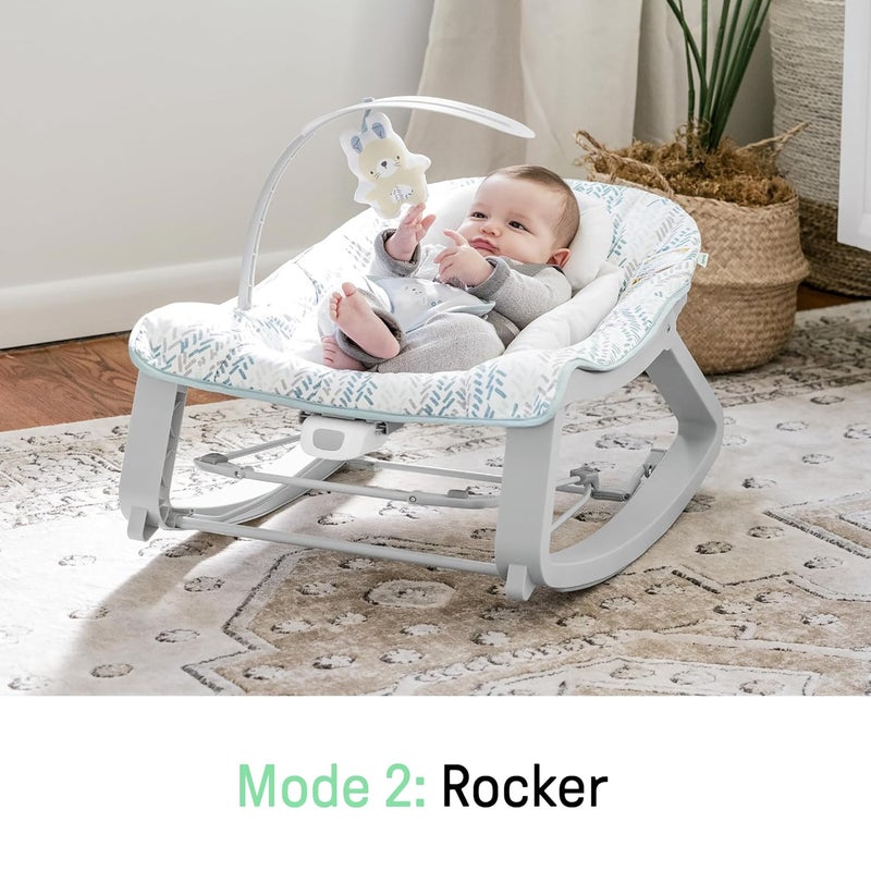 ingenuity Keep Cozy 3-in-1 Grow with Me Vibrating Baby Bouncer Seat & Infant to Toddler Rocker, Vibrations & -Toy Bar, 0-30 Months Up to 40 lbs (Spruce) - Image 5