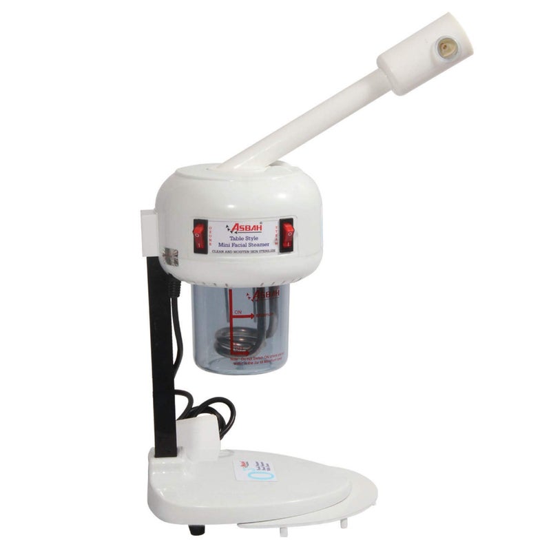 ASBAH Professional Mini Ozone Steamer 360 Rotatable Nozzle Portable Can Be Used At Salons Rejuvanates And Hydrates The Skin Deep Cleansing Action Mini Ozone1 White