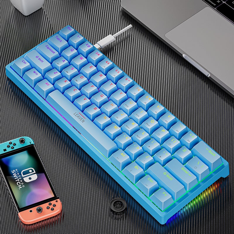 Crack K620 Mechanical Keyboard Full Key Plug Type-C Key Line Separation Red Axis Green Axis Computer Office Game - Image 1