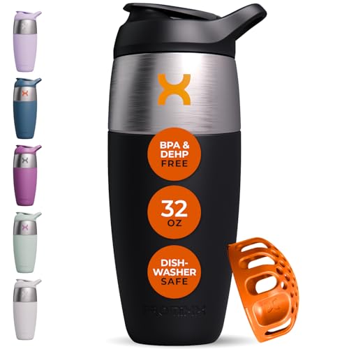 PROMIXX 32oz Stainless Steel Protein Shaker Bottle – Leak-Proof Metal Shaker Cup with Snap-Fit Agitator for Smooth, Clump-Free Shakes – BPA-Free, Odor Resistant, Easy to Clean - Image 1