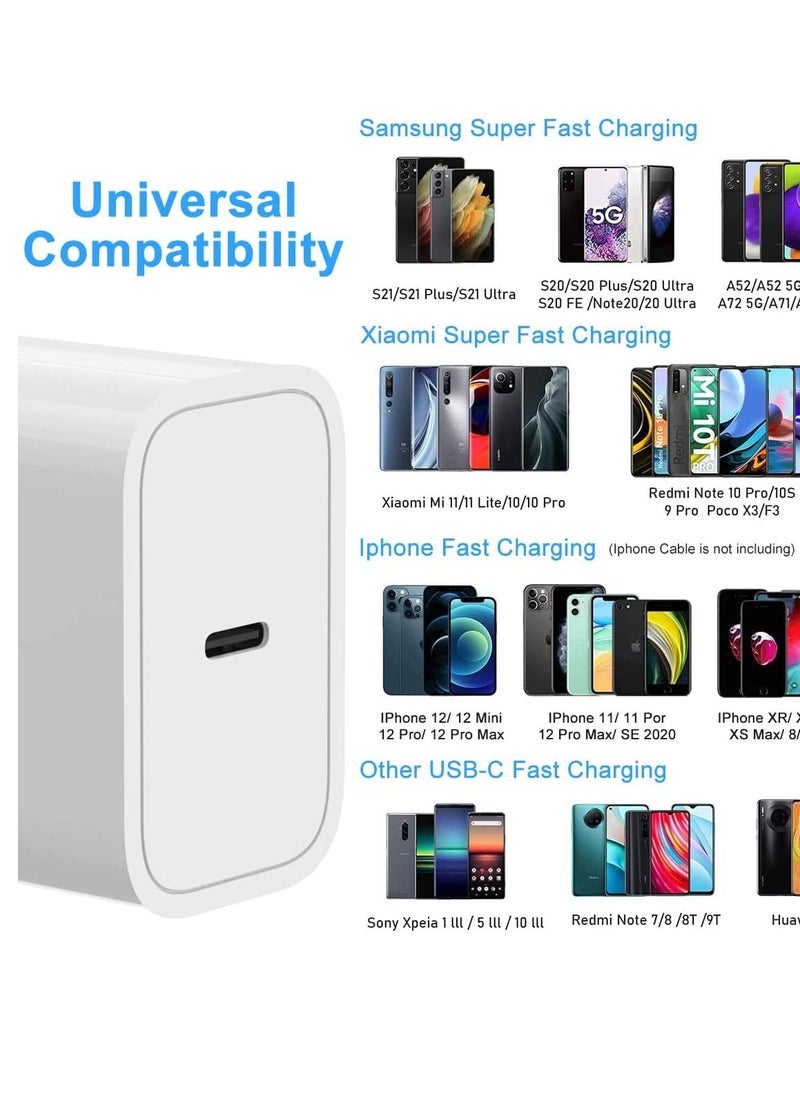 Generic - USB C Super Fast Charger for Samsung, 20W PD Wall Charger and 3ft USB C to C Fast Charging Compatible Samsung Galaxy S21/S21+/S21 Ultra/S20/Z Flip/Note20/20 Ultra - Image 1