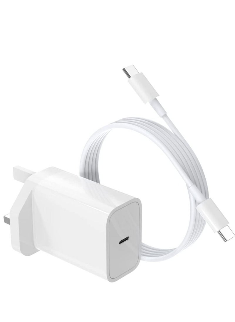 Generic - USB C Super Fast Charger for Samsung, 20W PD Wall Charger and 3ft USB C to C Fast Charging Compatible Samsung Galaxy S21/S21+/S21 Ultra/S20/Z Flip/Note20/20 Ultra - Image 1