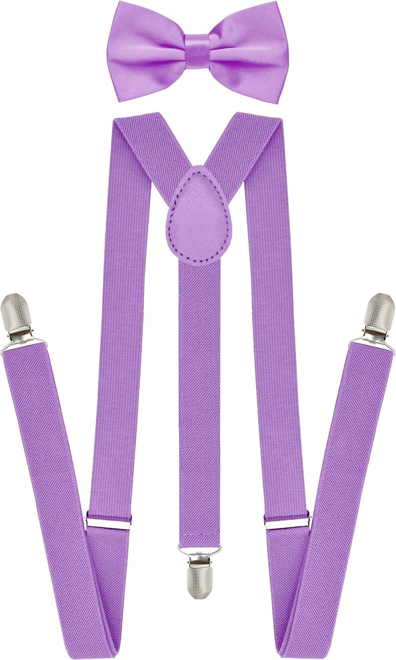 Trilece Men’s Suspenders and Bow Tie Set – Adjustable Y-Back Suspenders with Matching Bow Tie for Weddings and Formal Wear - Image 1