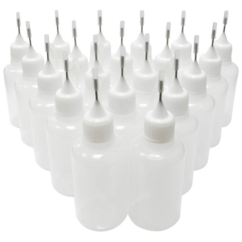 Kang&Chang 20pcs, 30ml, Squeezable Plastic Bottles with Steel Needle Dropper and Childproof Cap, for liquid - Image 1