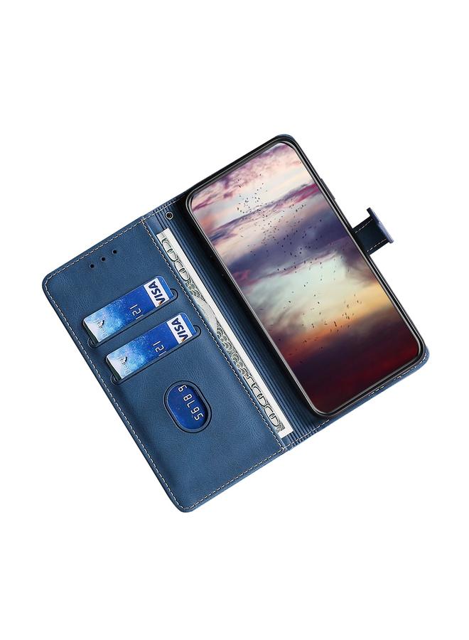 S-TOP Case For Samsung Galaxy A10 Stitching Skin Feel Magnetic Buckle Horizontal Flip PU Leather Case with Holder & Card Slots & Wallet - Image 4