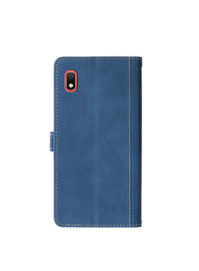 S-TOP Case For Samsung Galaxy A10 Stitching Skin Feel Magnetic Buckle Horizontal Flip PU Leather Case with Holder & Card Slots & Wallet - Image 3