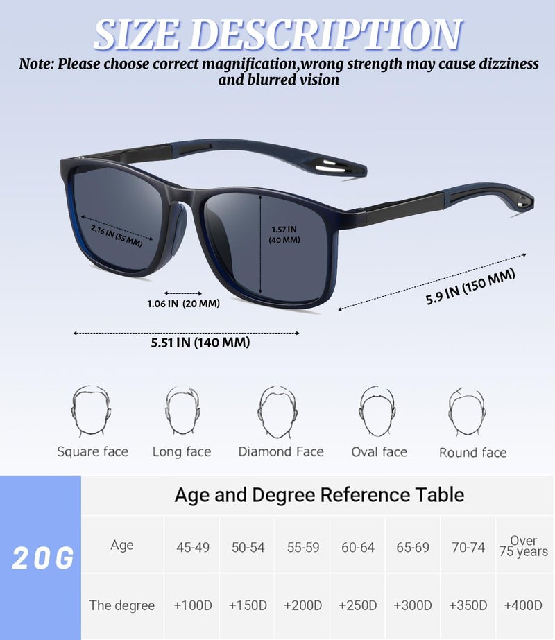 Hubeye TR90 Sports Reading Glasses for Men and Women Good Square Comfortable Flexible Anti-Blue Computer Glasses High Quality Comfortable Reading Aid - Image 3