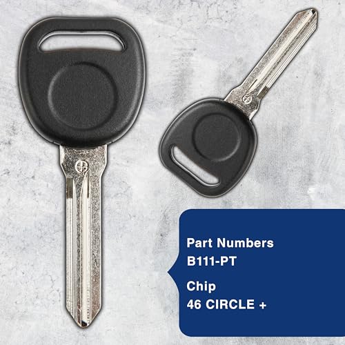 KeylessOption Car Key Replacement for 2004 2005 2006 2007 2008 2009 2010 2011 2012 2013 2014 2015 2016 2017 Buick Cadillac Chevrolet ChevyGMC, B111-PT 46 Chip Circle +, Programming Guide Included - Image 4