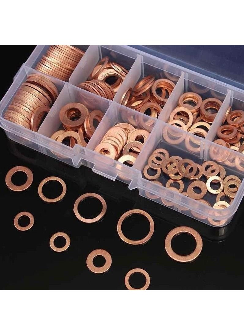 Generic 300PCS Copper Gasket Box M5 To M20 Copper Oil Seal Gasket Gasket Combination Set  - Image 3