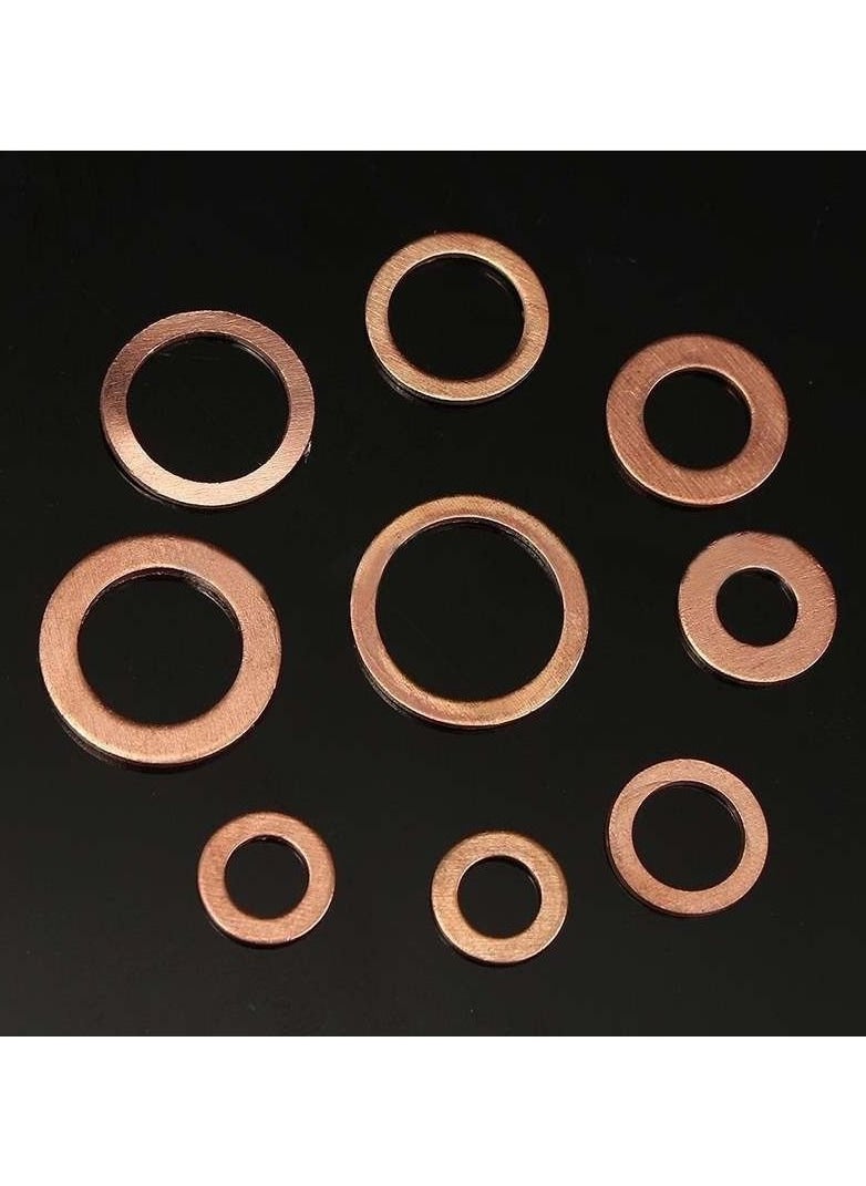 Generic 300PCS Copper Gasket Box M5 To M20 Copper Oil Seal Gasket Gasket Combination Set  - Image 2