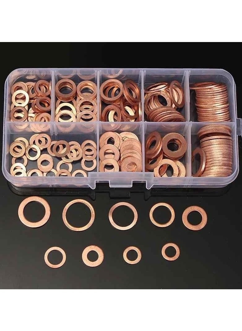 Generic 300PCS Copper Gasket Box M5 To M20 Copper Oil Seal Gasket Gasket Combination Set  - Image 4
