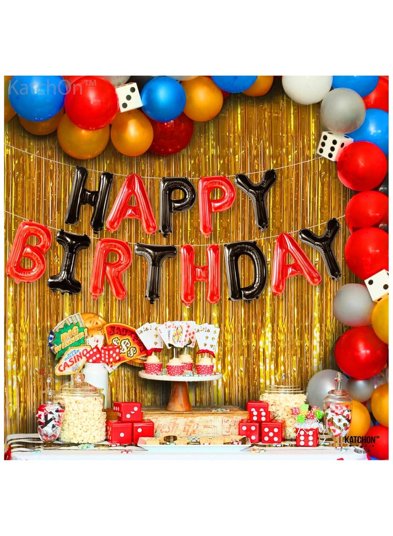 KatchOn , Black and Red Happy Birthday Banner Balloons - 16 Inch | Red and Black Birthday Decorations | Happy Birthday Balloons Letters for Red And Black Party Decorations | Happy Birthday Decorations - Image 5