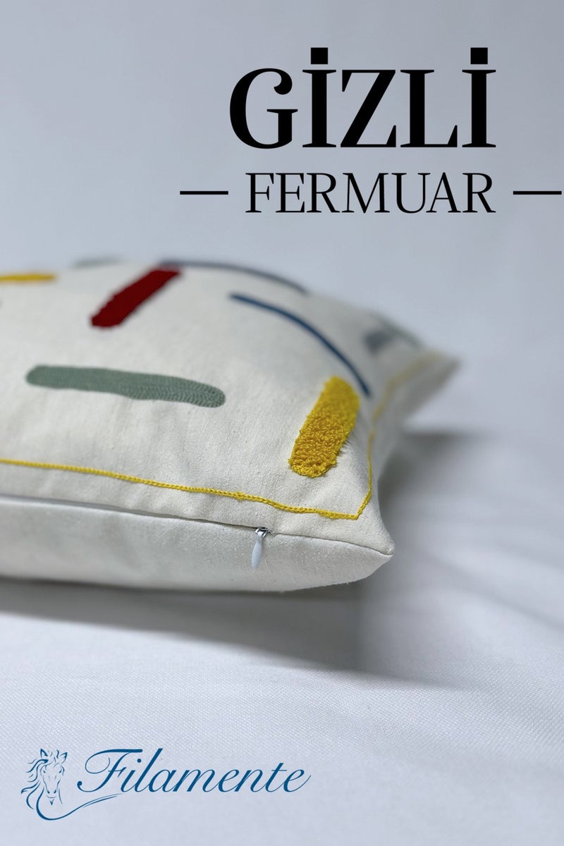 Filamente Special Design Real Punch Punch Pattern Bohemian Cushion Cover Beige  - Image 3