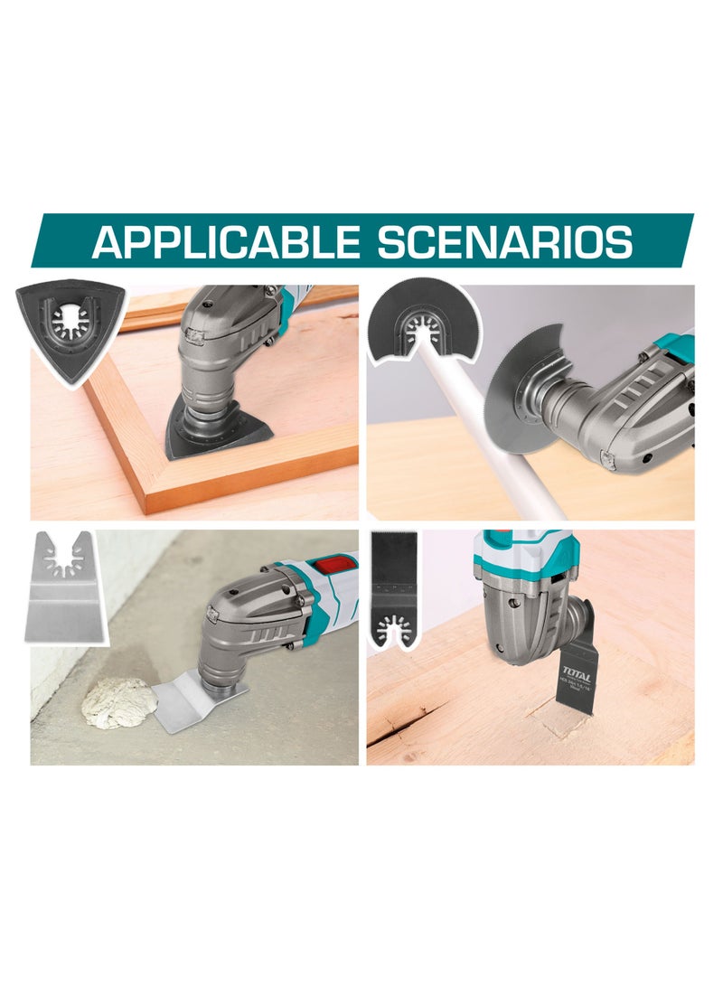 TOTAL 20V Cordless Oscillating Multi-Tool Kit - 6-Speed Variable Control (20,000RPM) with 3.2° Oscillation Angle - Includes 2.0Ah Battery, Charger, Blades, Scraper & Sanding Base - TMLI20228 - Image 2