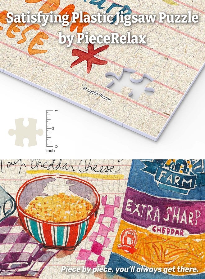 PieceRelax لعبة تركيب الصور البلاستيكية PieceRelax PieceClicks للكبار 1000 قطعة - لوسيل براش - معكرونة بالجبن - 25.2 × 18.9 بوصة، من أكثر ألعاب الطاولة إرضاءً، لا حاجة إلى غراء [U1081] - Image 2