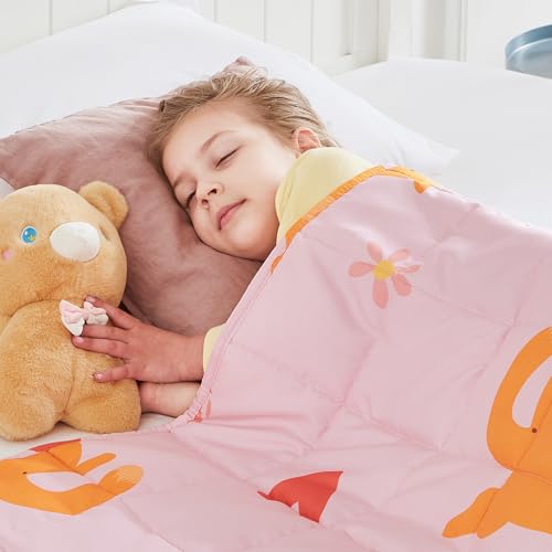 HOSUKKO Weighted Blanket - 7 lbs Pink Cat Heavy Blanket - Small Size Breathable Lap Blanket(41"x60", 7 lbs) - Image 1