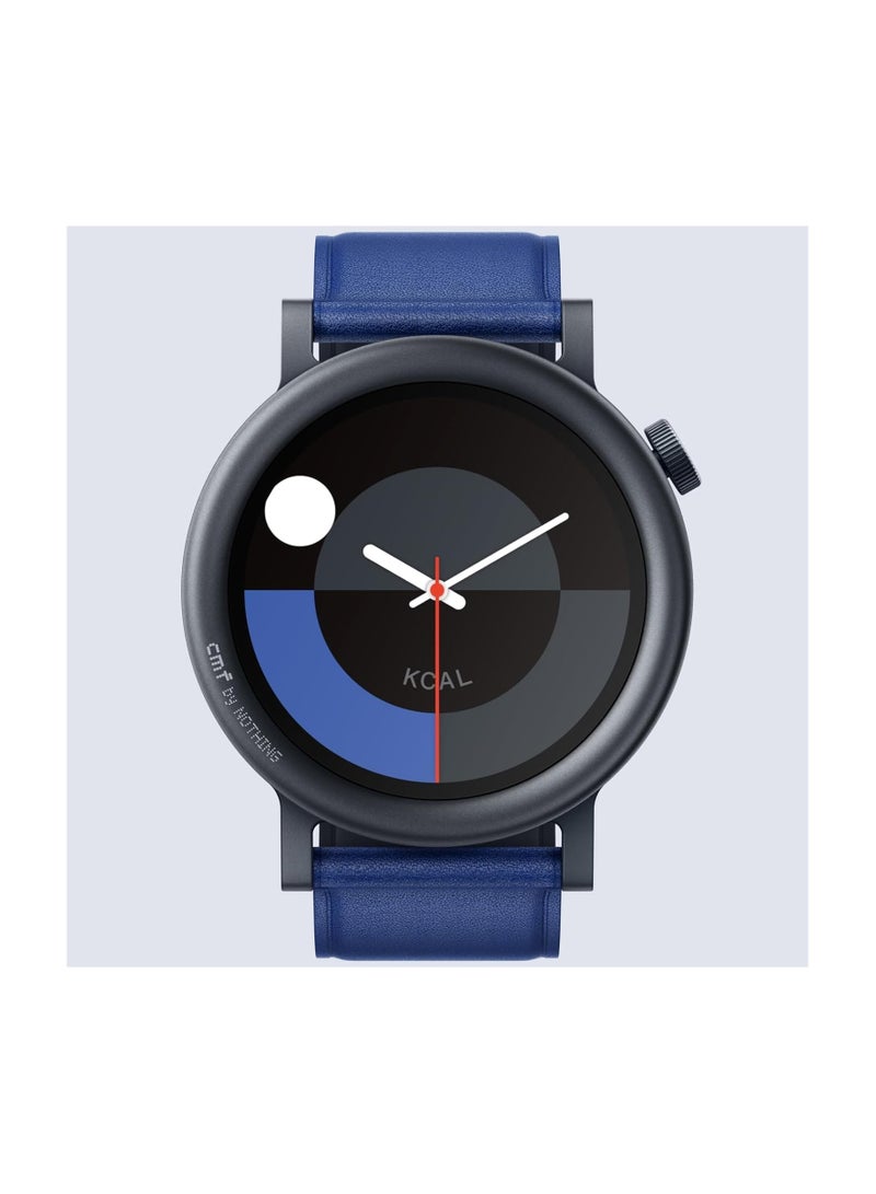 cmf by NOTHING Watch Pro 2, 1.32" AMOLED Display, Built-in multi-system GPS, 120 Sports Modes, Smart Sleep Algorithm, Bluetooth calling with AI noise reduction, MENA Version Blue